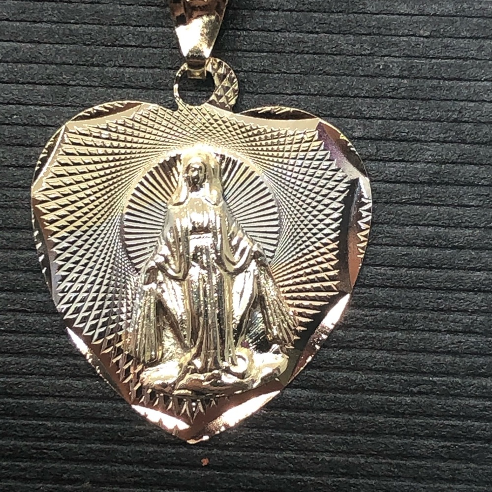 3 Tone Gold Plated Virgin Mary Guadalupe pendent